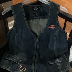 Harley Davidson Blue Jean Vest